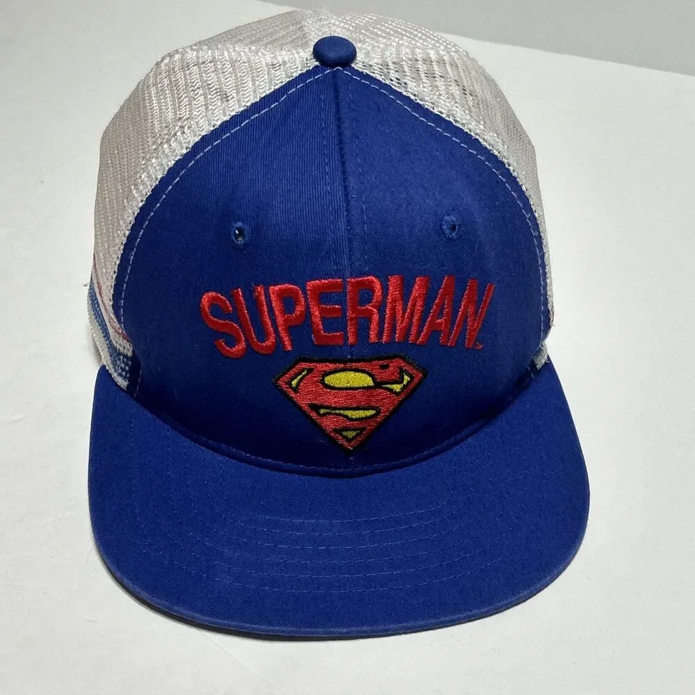 Superman Six Flags Youth Hat Snapback Embroidered Adjustable Ball Cap Baseball